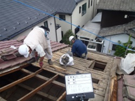 野地撤去状況 野地撤去状況