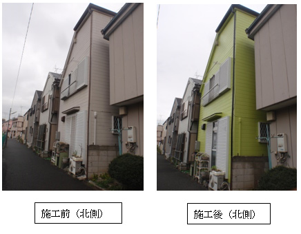 施工前(北側)・施工後(北側) 施工前(北側)・施工後(北側)