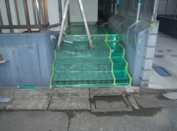 玄関階段養生状況 玄関階段養生状況