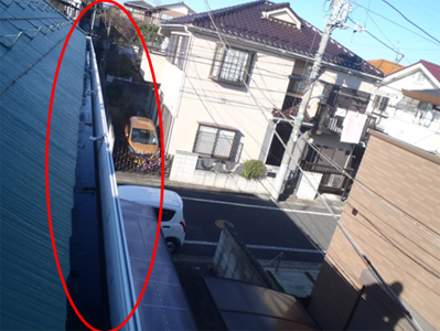 北側軒樋 北側軒樋