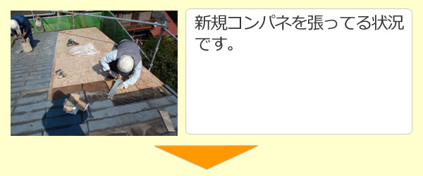 新規コンパネを張ってる状況です。