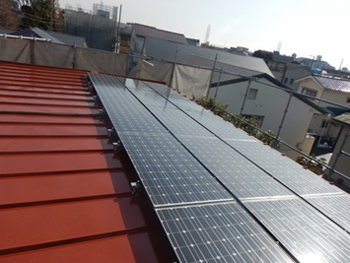 太陽光パネル取付完了 太陽光パネル取付完了